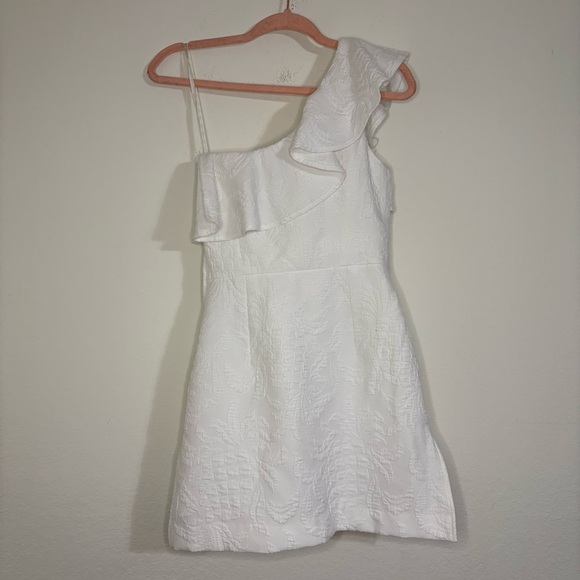 Lilly Pulitzer Pineapple Pucker Jacquard Kipton Romper One Shoulder - Picture 14 of 14